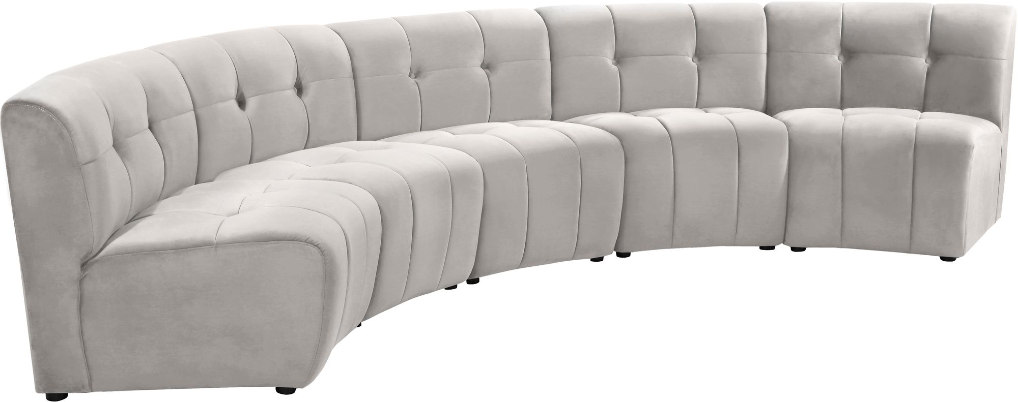 Limitless 145" 5-Piece Modular Velvet Sectional