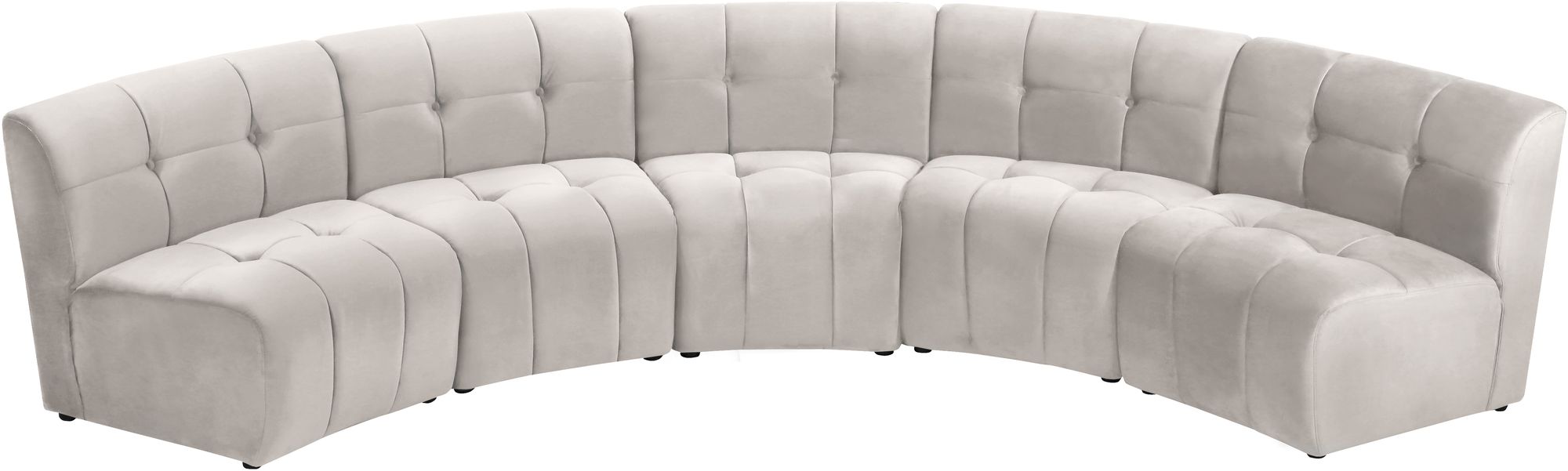 Limitless 145" 5-Piece Modular Velvet Sectional