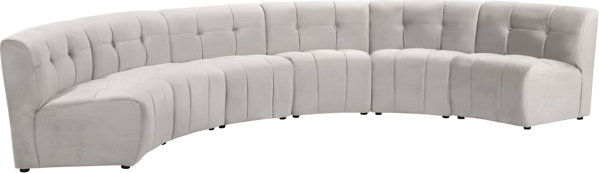 Limitless 161" 6-Piece Modular Velvet Sectional