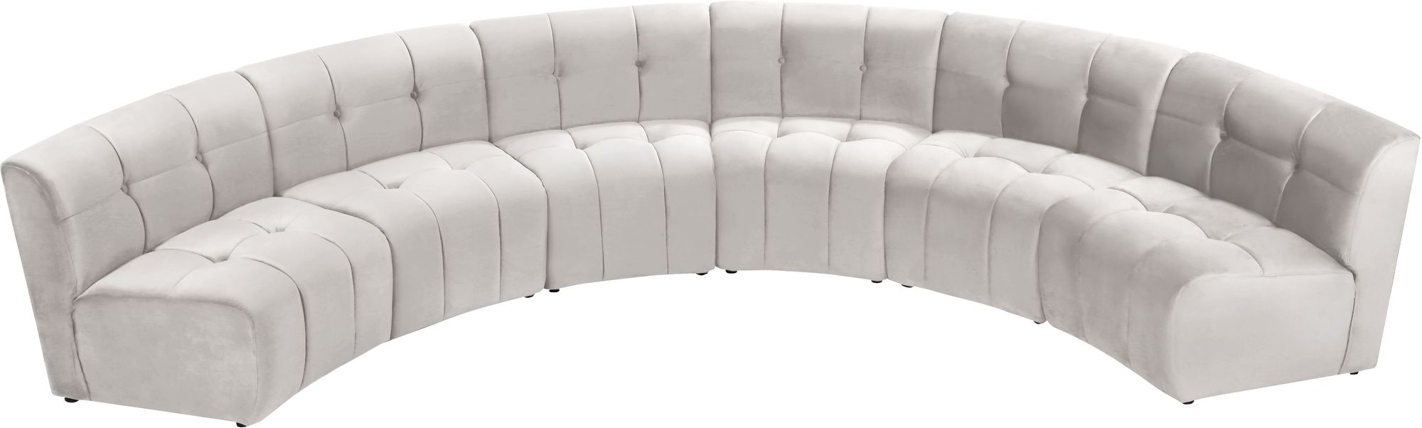 Limitless 161" 6-Piece Modular Velvet Sectional