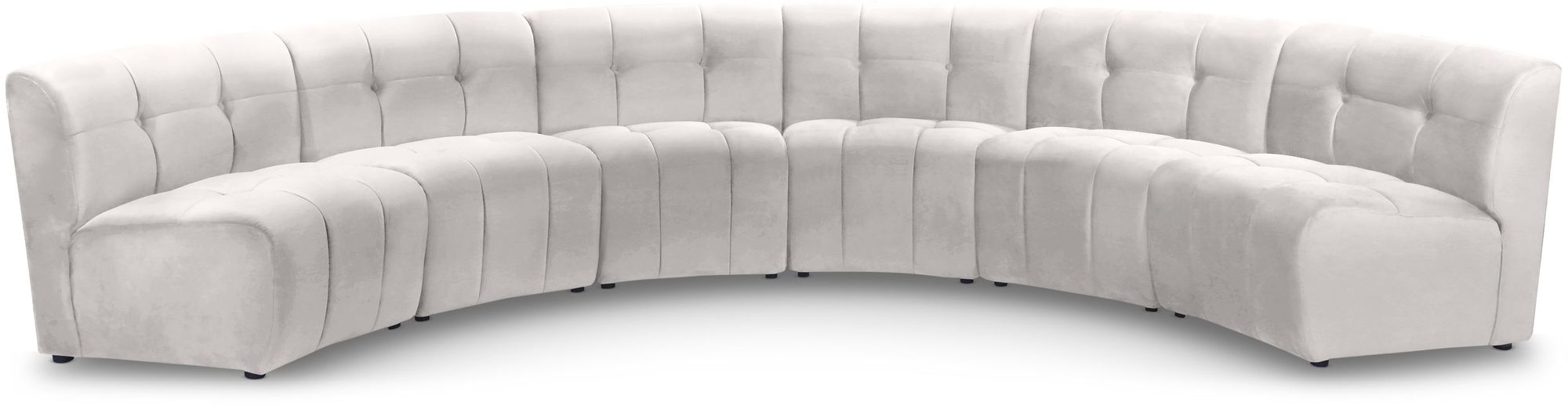 Limitless 161" 6-Piece Modular Velvet Sectional