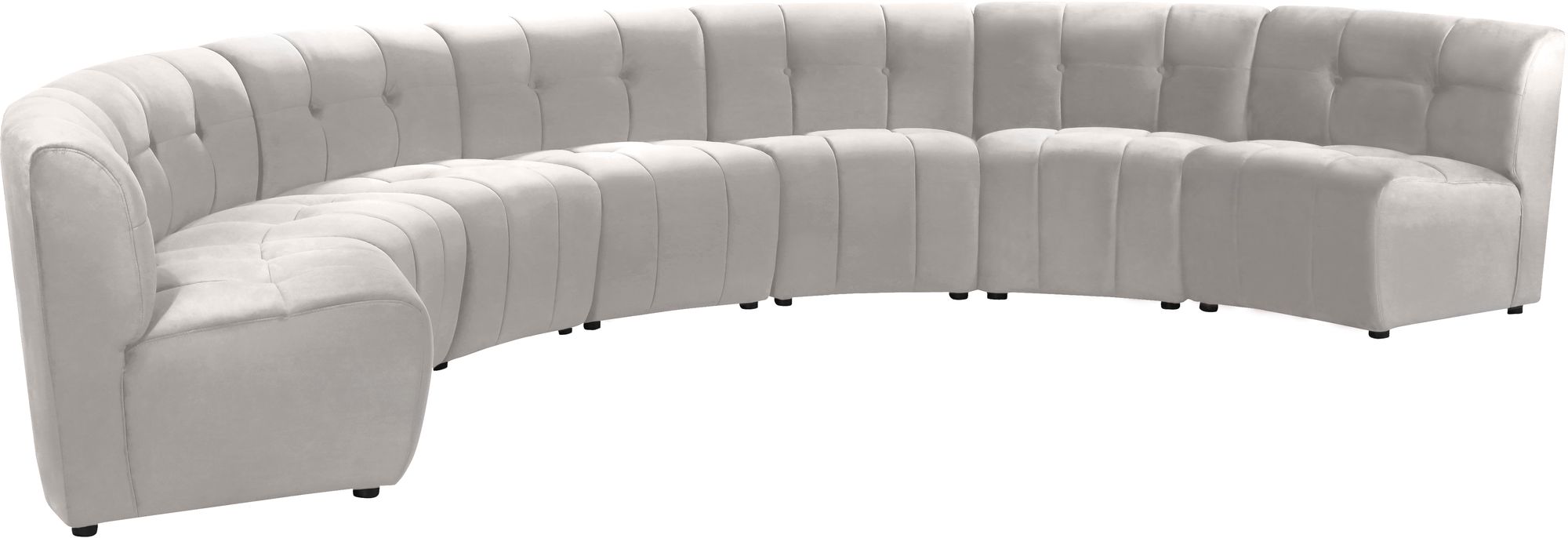 Limitless 170" 7-Piece Modular Velvet Sectional