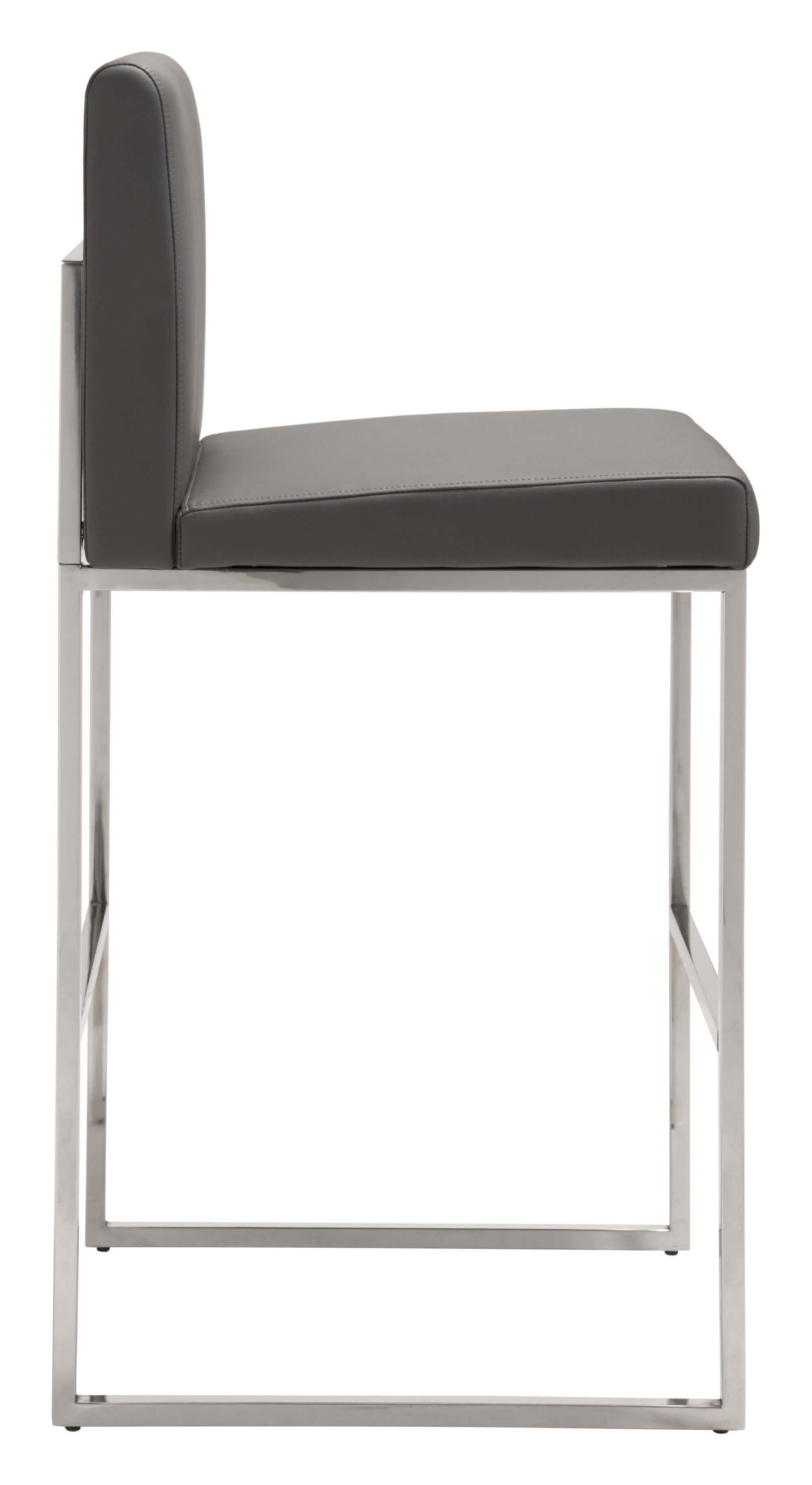 Genoa Barstool, Gray by Zuo Modern