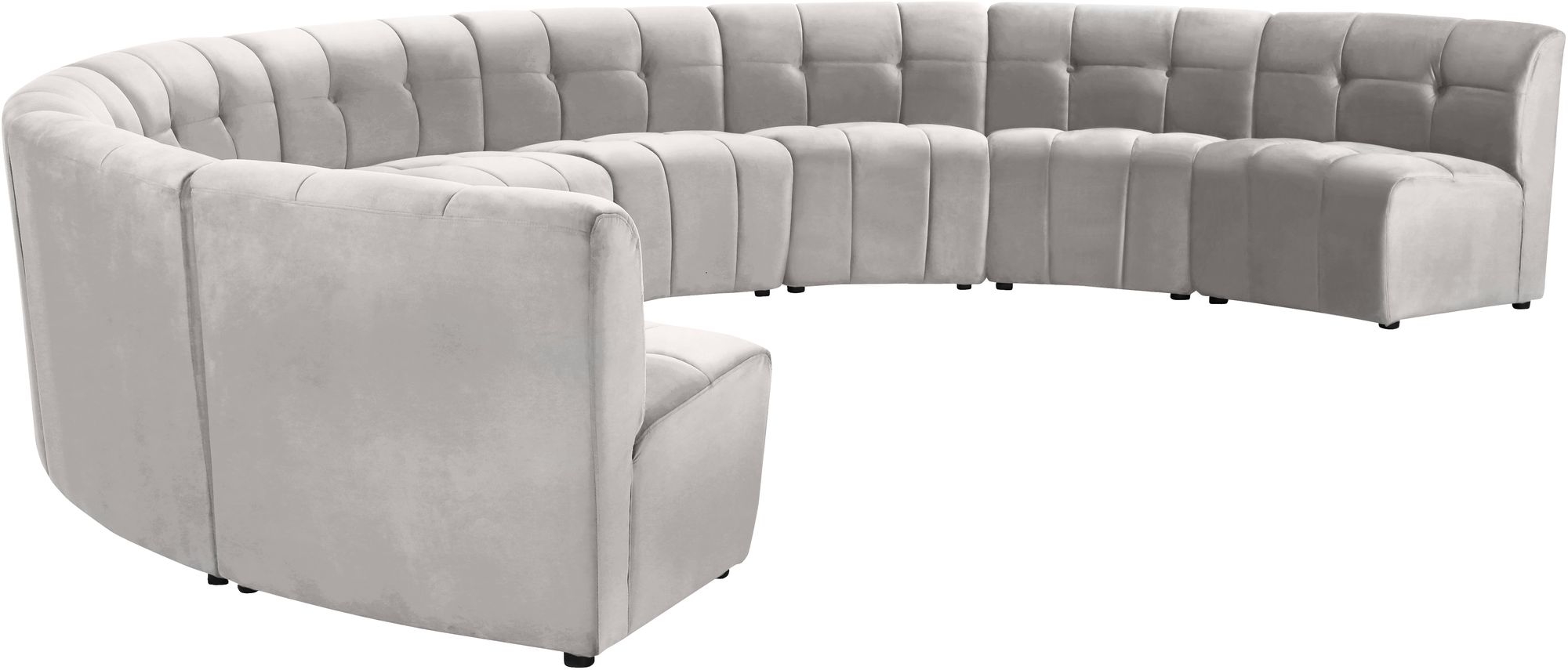 Limitless 173" 9-Piece Modular Velvet Sectional