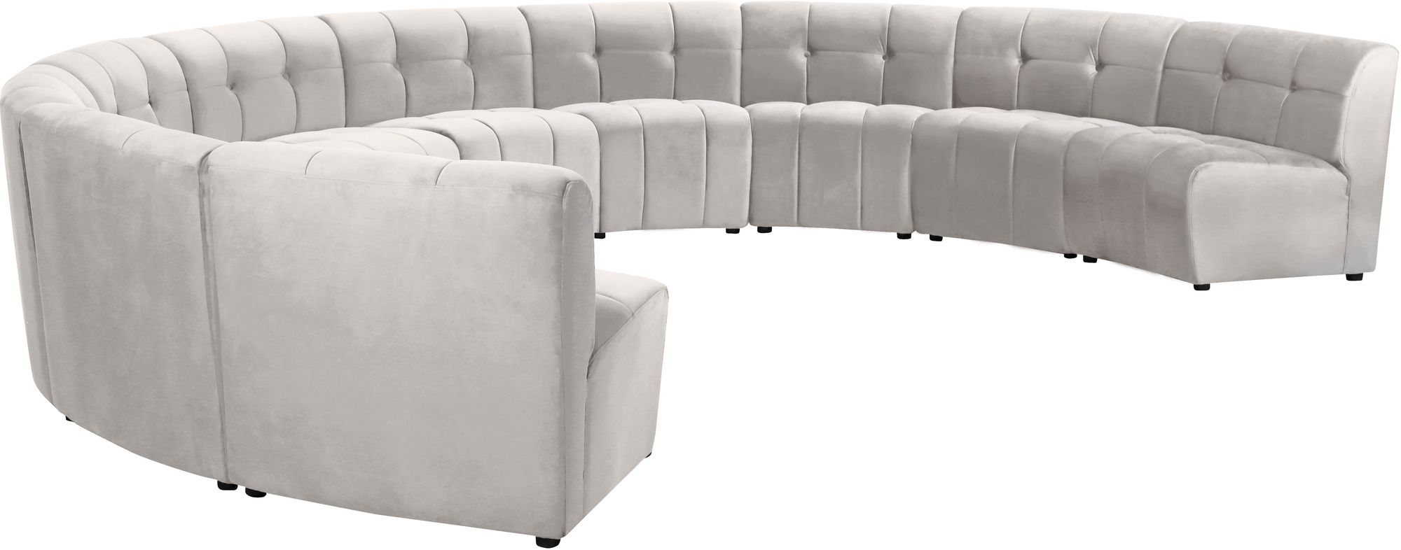 Limitless 173" 10-Piece Modular Velvet Sectional
