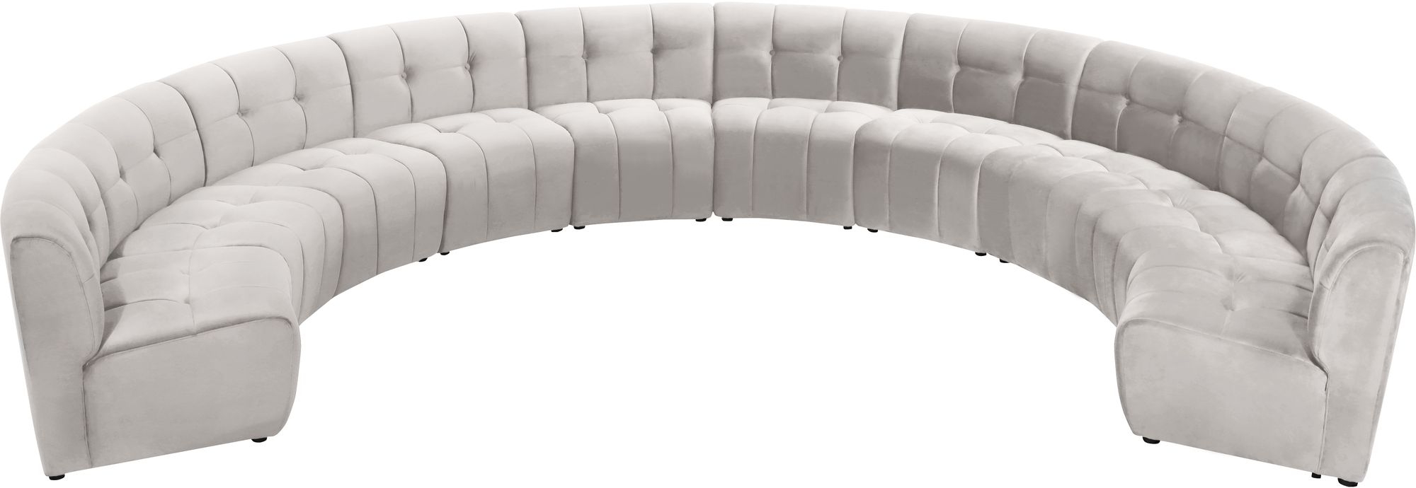 Limitless 173" 10-Piece Modular Velvet Sectional
