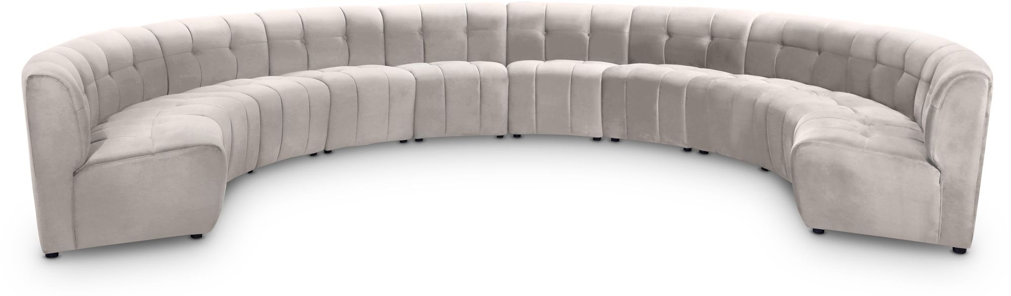 Limitless 173" 10-Piece Modular Velvet Sectional