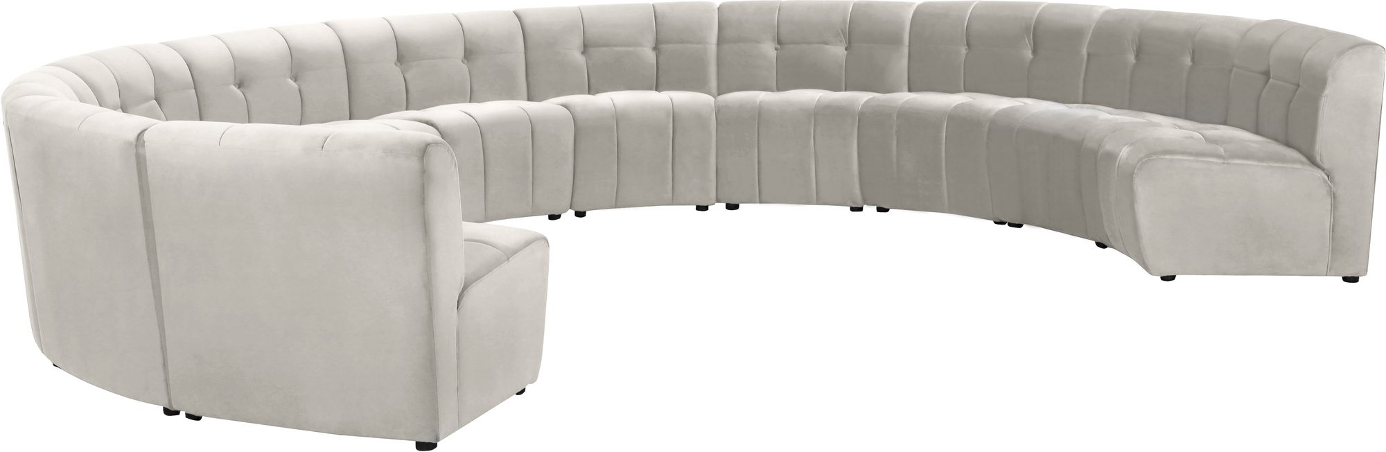 Limitless 173" 11-Piece Modular Velvet Sectional