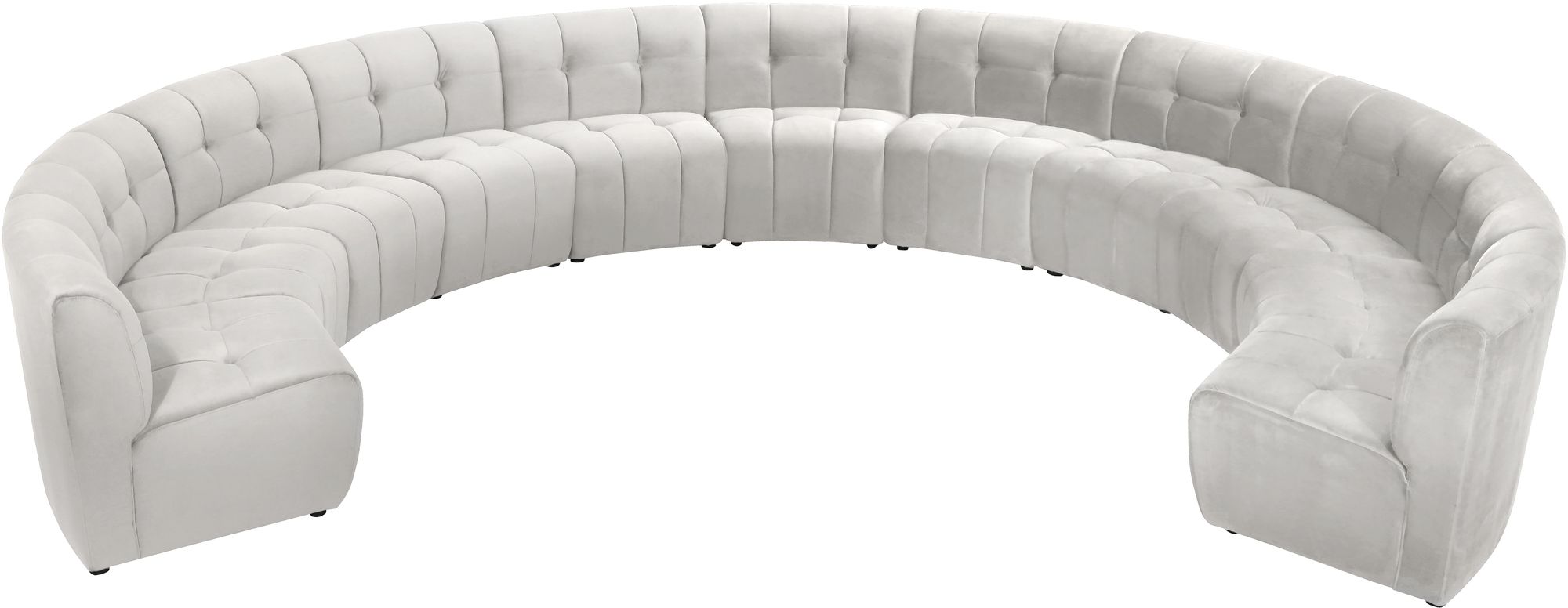 Limitless 173" 11-Piece Modular Velvet Sectional