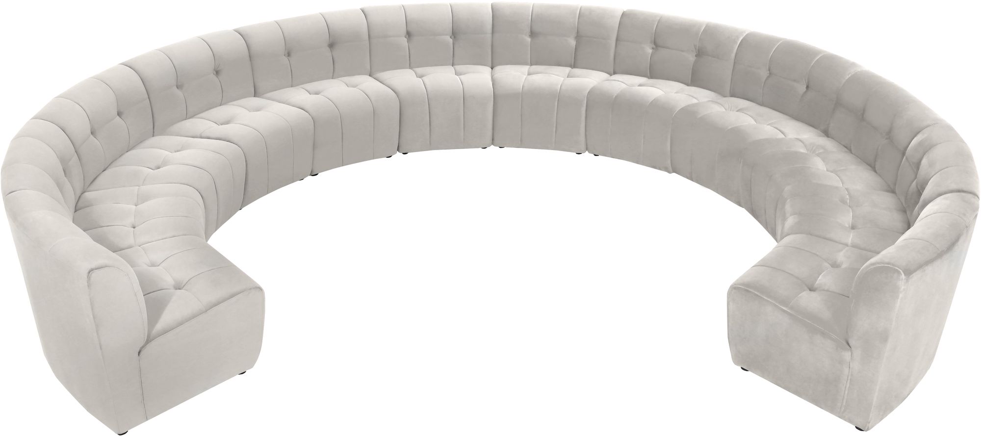 Limitless 173" 12-Piece Modular Velvet Sectional