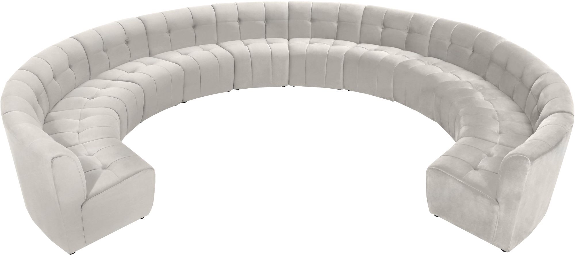 Limitless 173" 12-Piece Modular Velvet Sectional