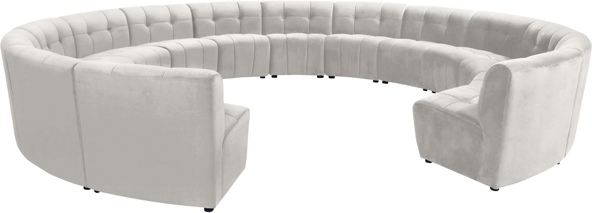 Limitless 173" 14-Piece Modular Velvet Sectional