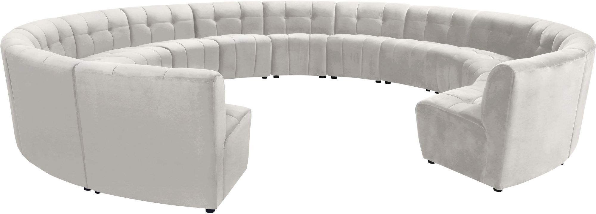 Limitless 173" 14-Piece Modular Velvet Sectional