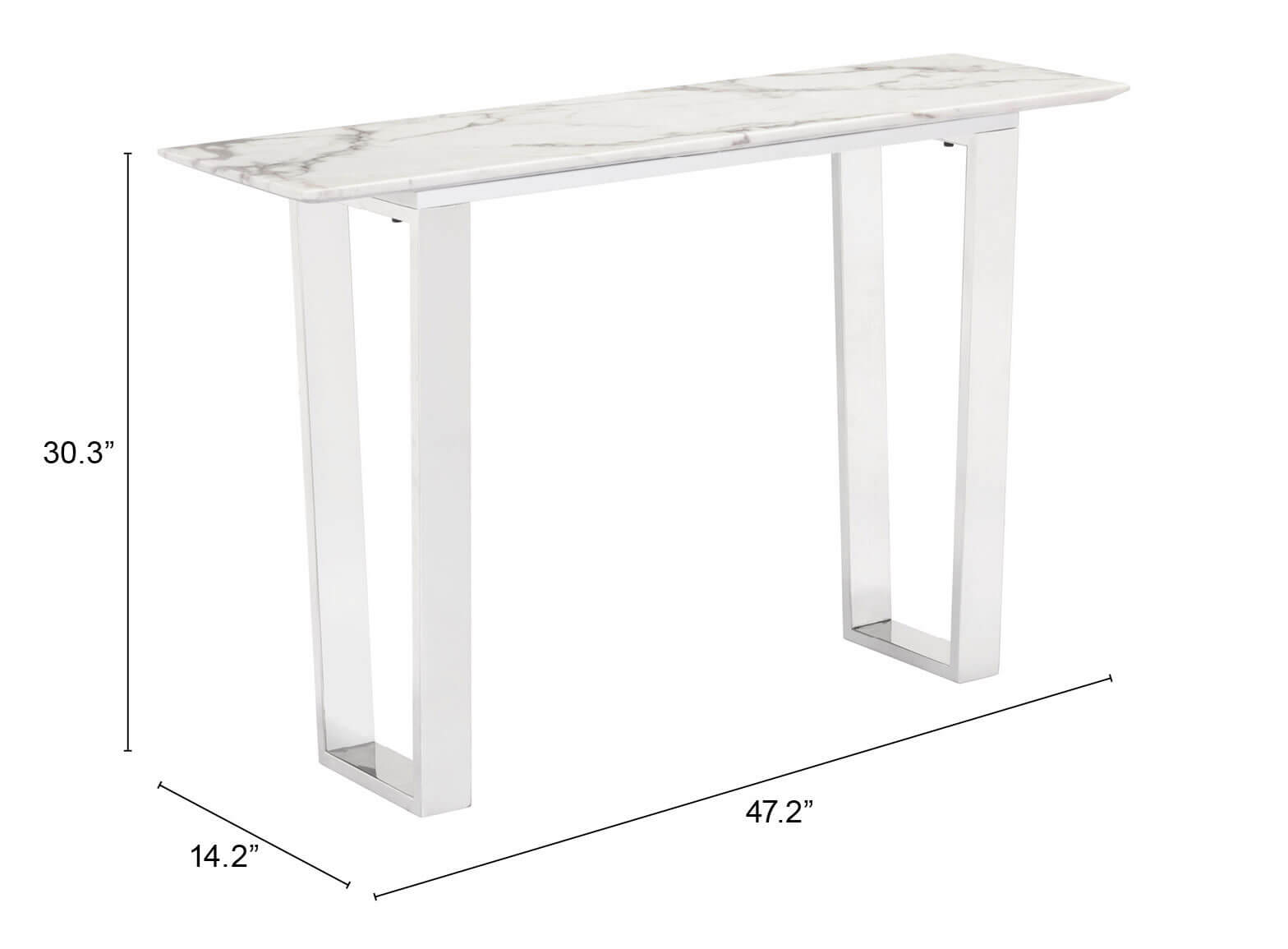 Atlas Faux Marble Console Table