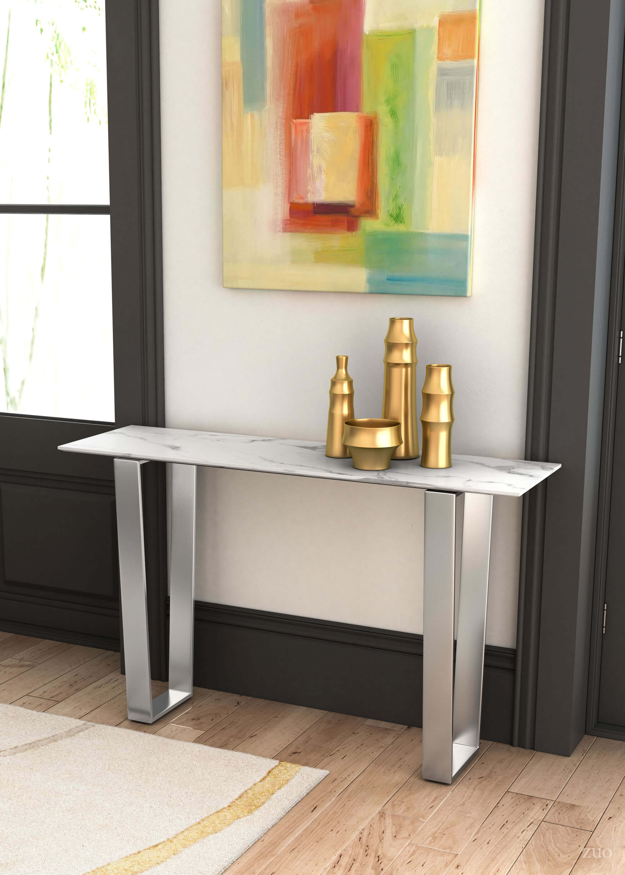 Atlas Faux Marble Console Table