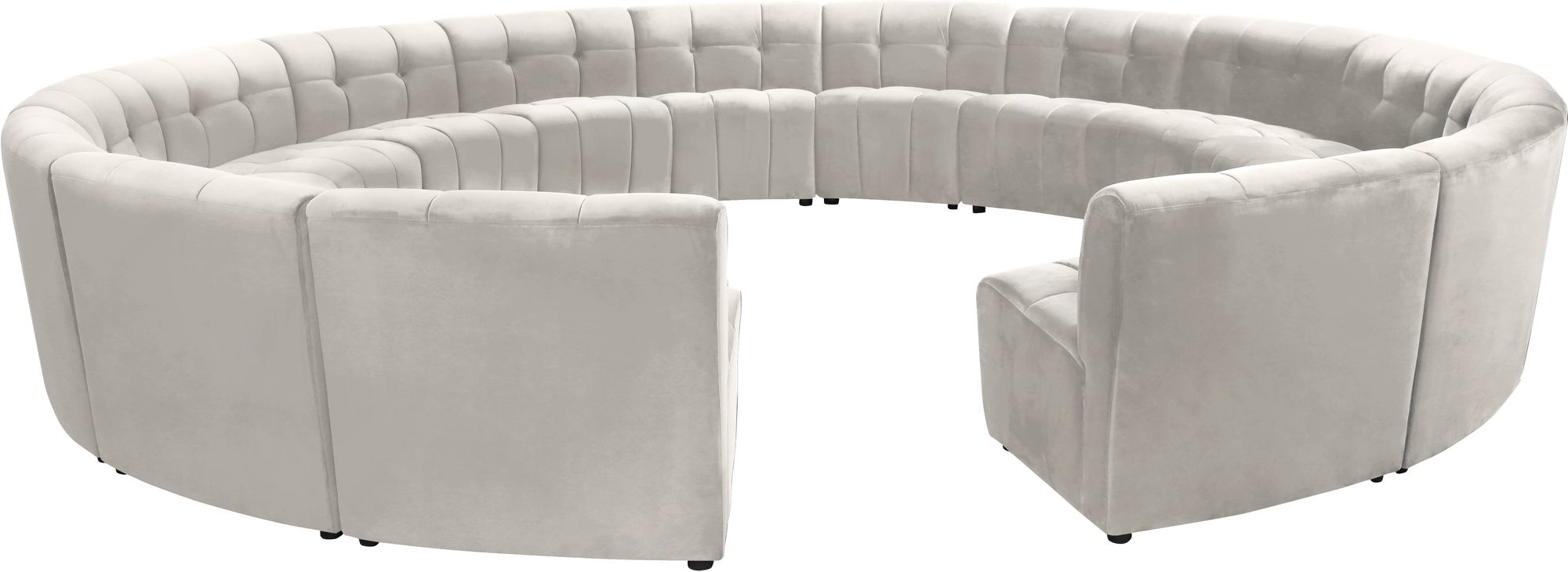 Limitless 173" 15-Piece Modular Velvet Sectional