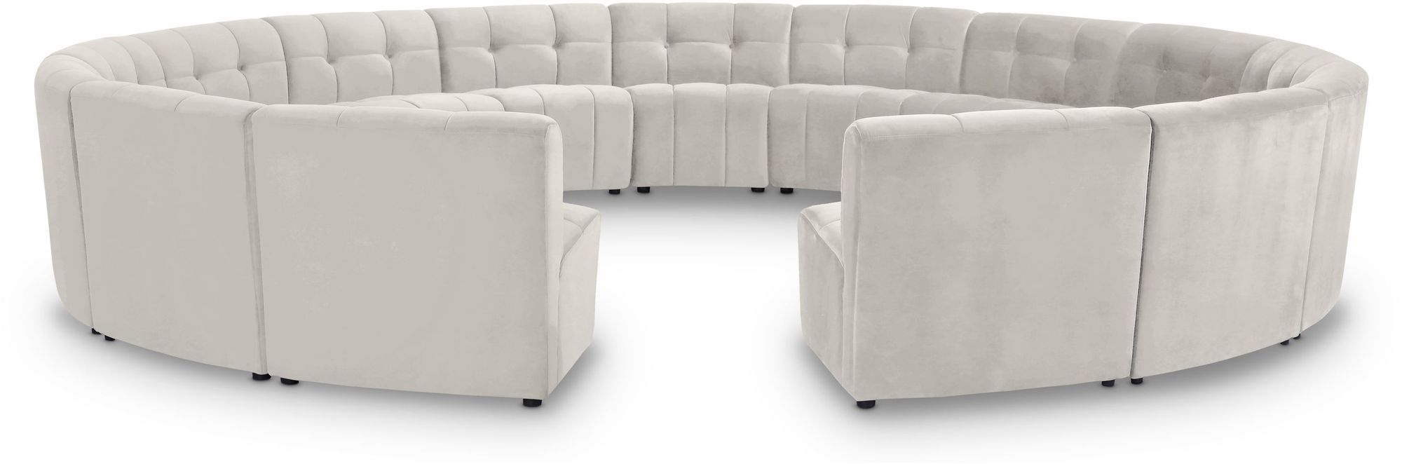 Limitless 173" 15-Piece Modular Velvet Sectional