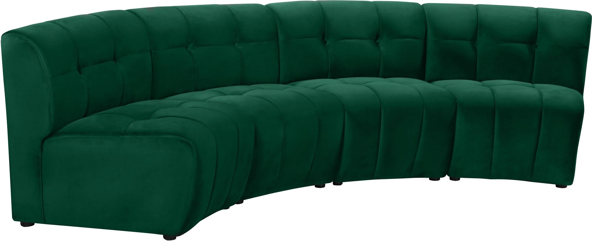 Limitless 123" 4-Piece Modular Velvet Sectional