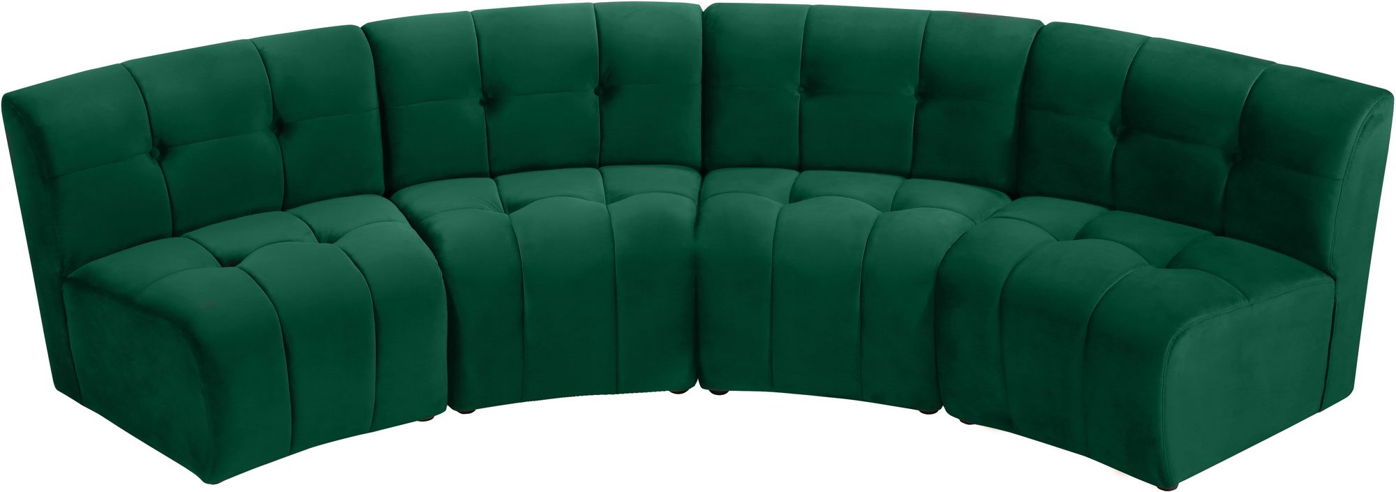 Limitless 123" 4-Piece Modular Velvet Sectional