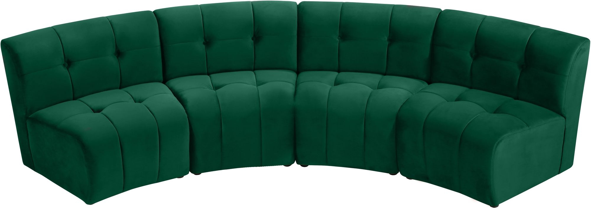 Limitless 123" 4-Piece Modular Velvet Sectional