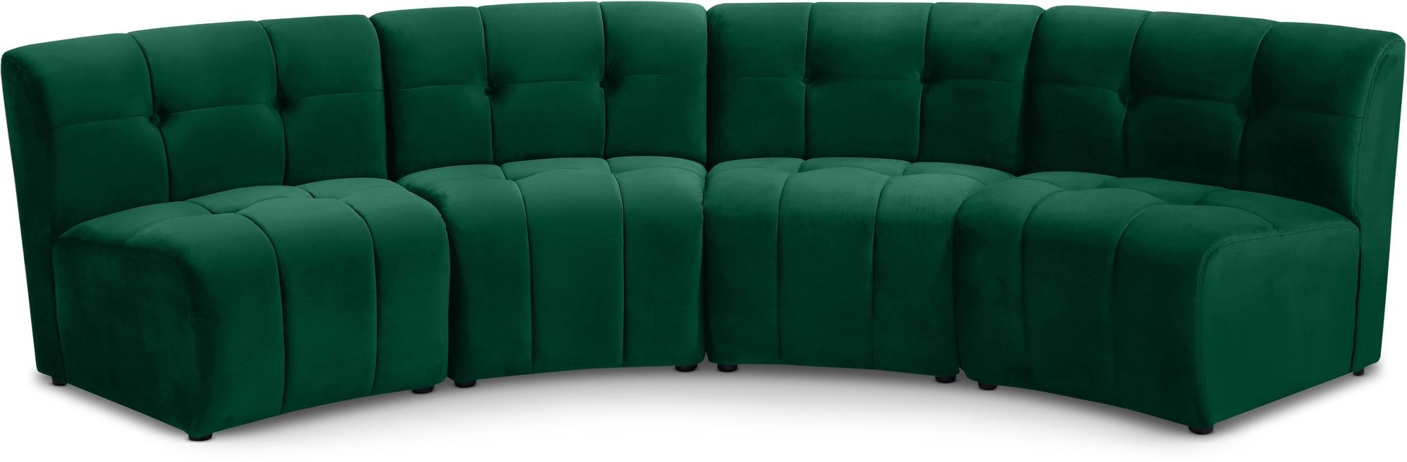 Limitless 123" 4-Piece Modular Velvet Sectional