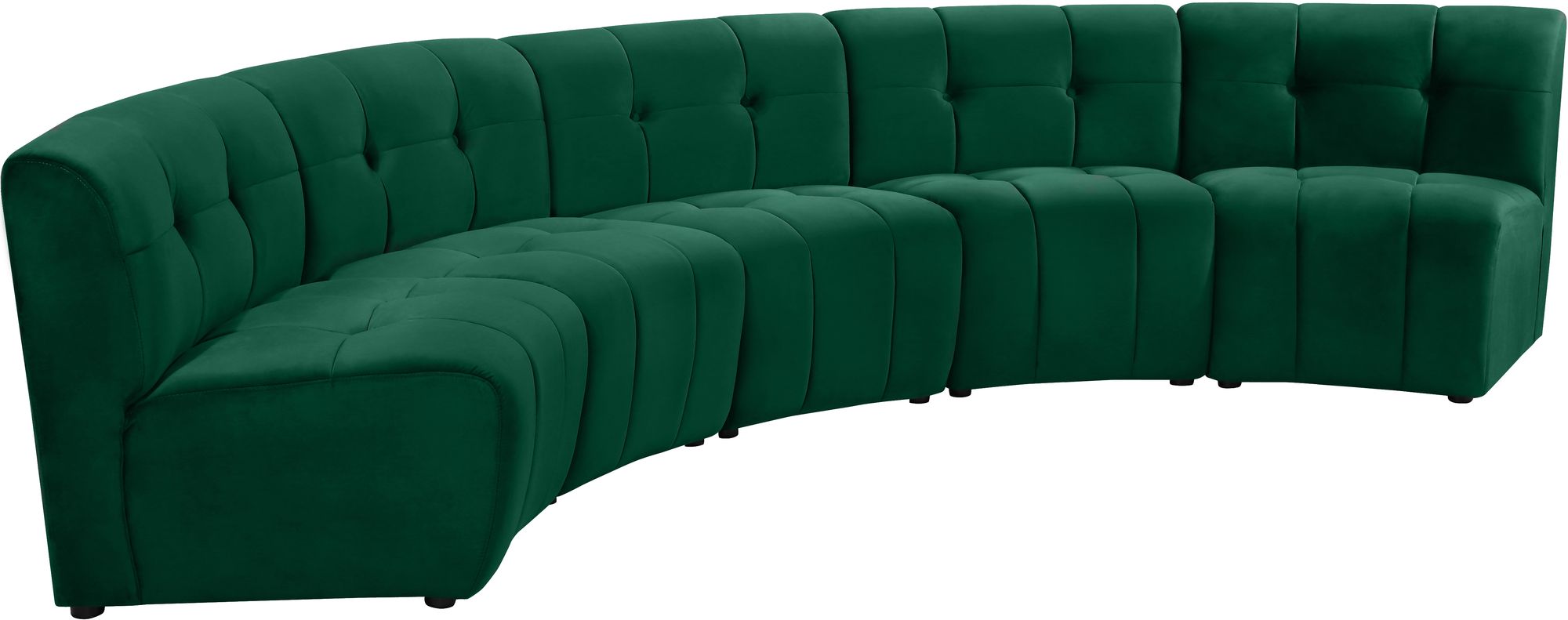 Limitless 145" 5-Piece Modular Velvet Sectional