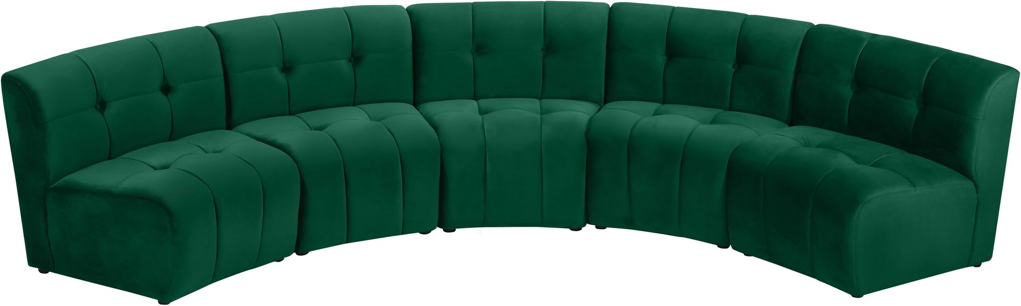Limitless 145" 5-Piece Modular Velvet Sectional