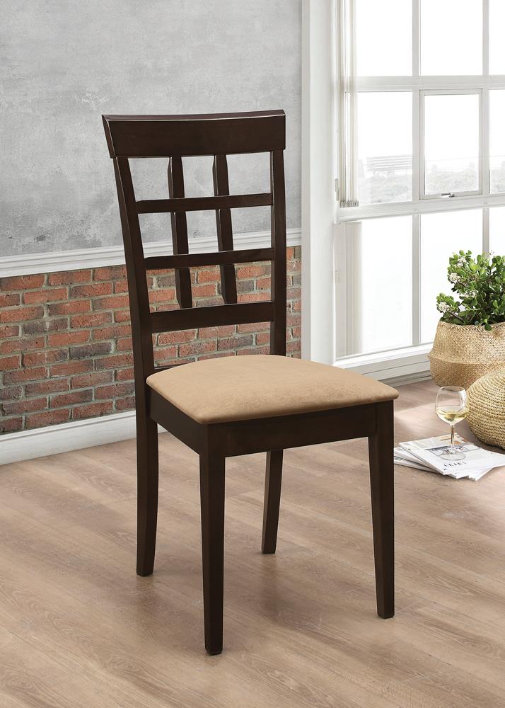 Gabriel Microfiber Lattice Back Side Chair