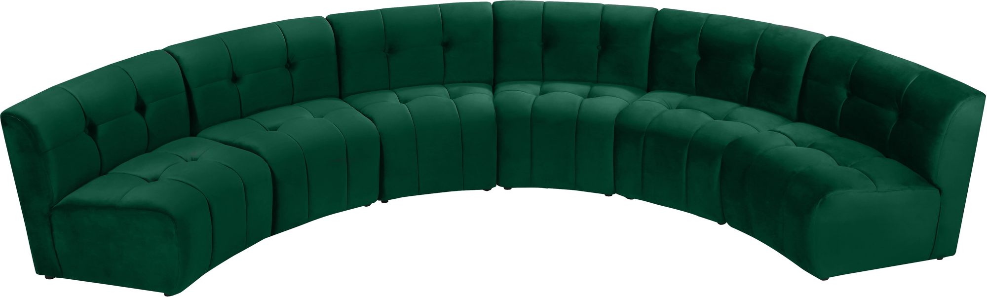 Limitless 161" 6-Piece Modular Velvet Sectional