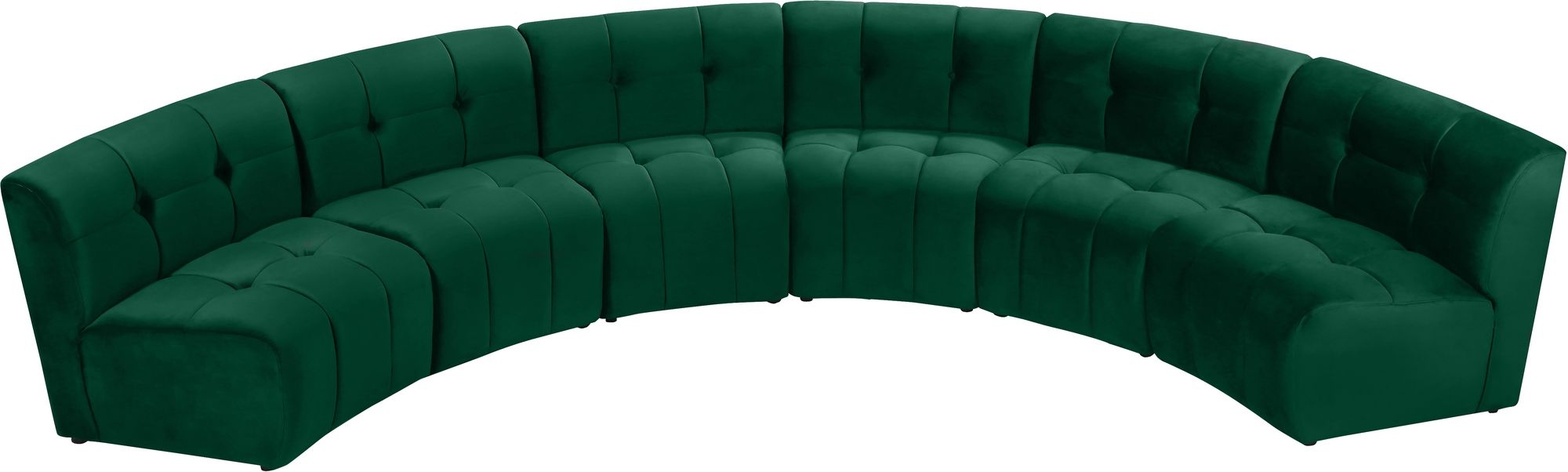 Limitless 161" 6-Piece Modular Velvet Sectional