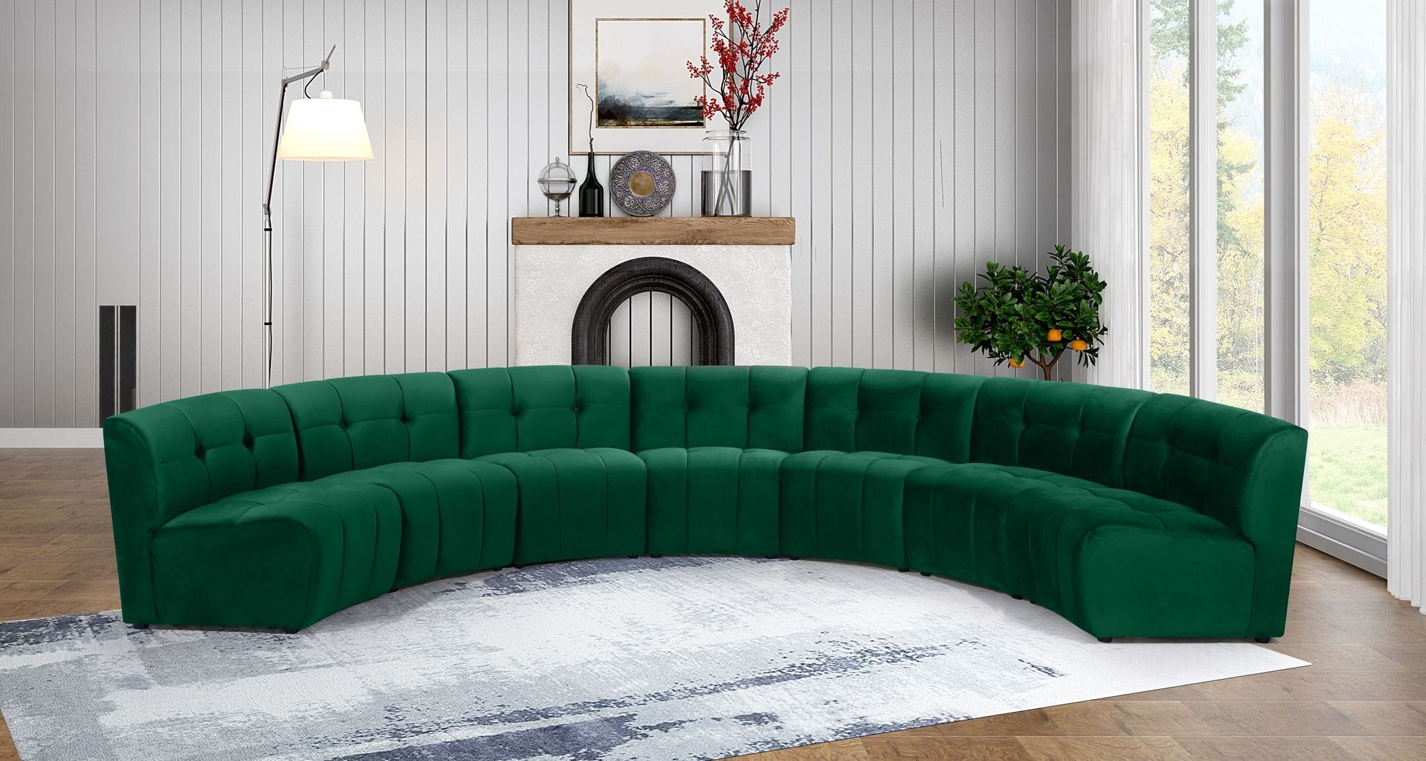 Limitless 170" 7-Piece Modular Velvet Sectional