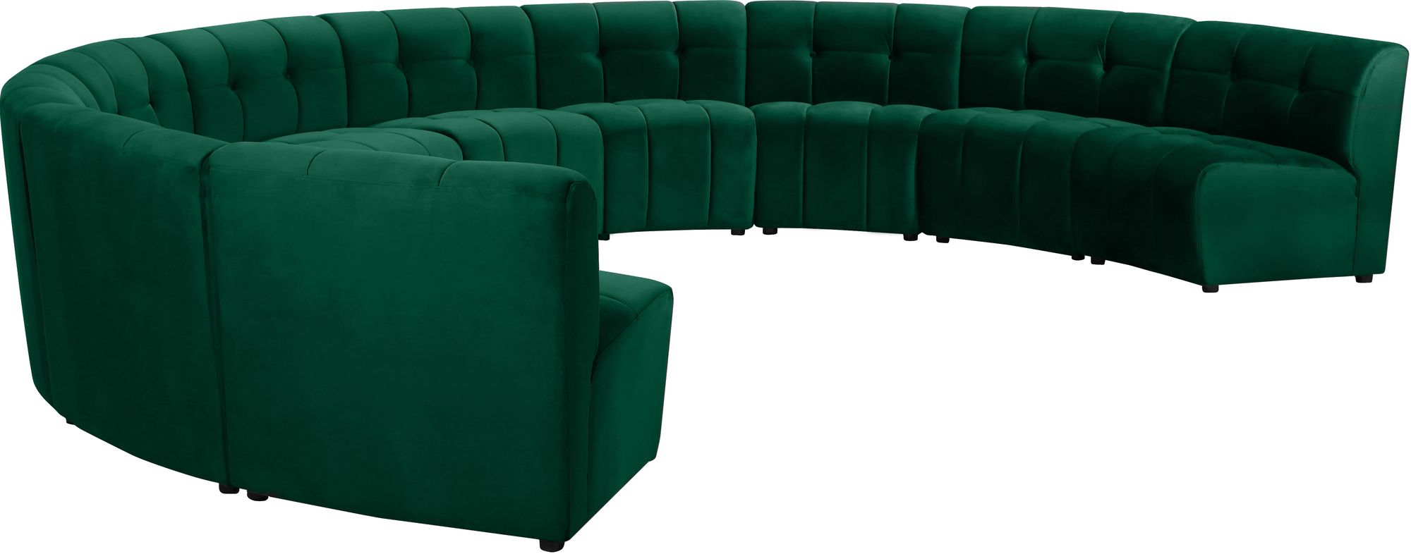 Limitless 173" 10-Piece Modular Velvet Sectional