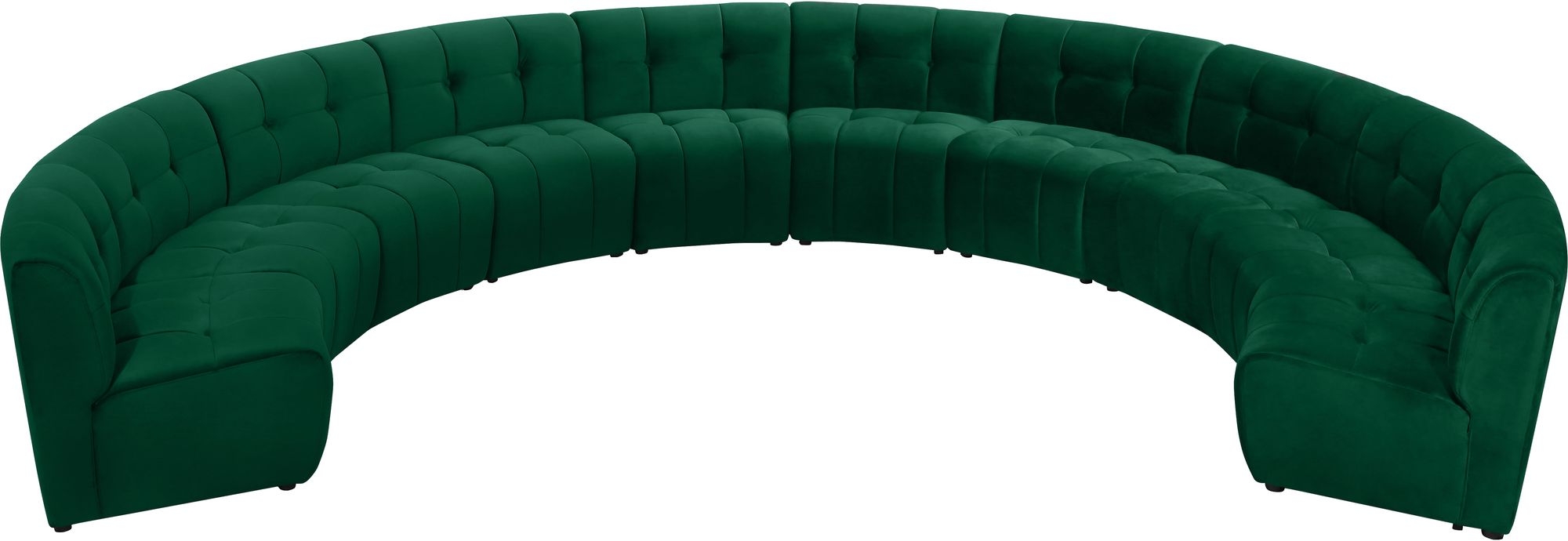 Limitless 173" 10-Piece Modular Velvet Sectional