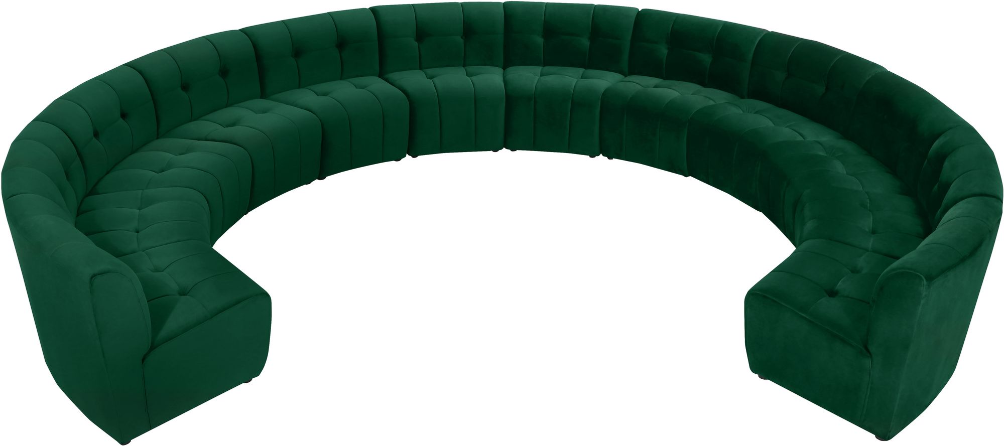 Limitless 173" 12-Piece Modular Velvet Sectional