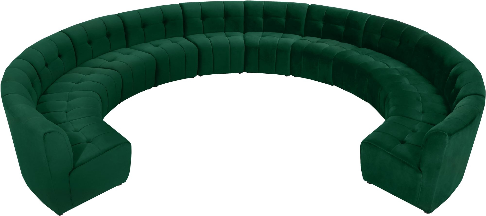 Limitless 173" 12-Piece Modular Velvet Sectional