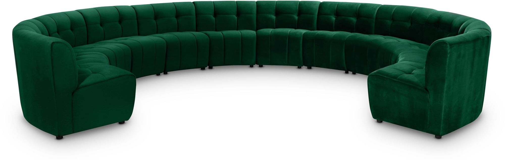 Limitless 173" 12-Piece Modular Velvet Sectional