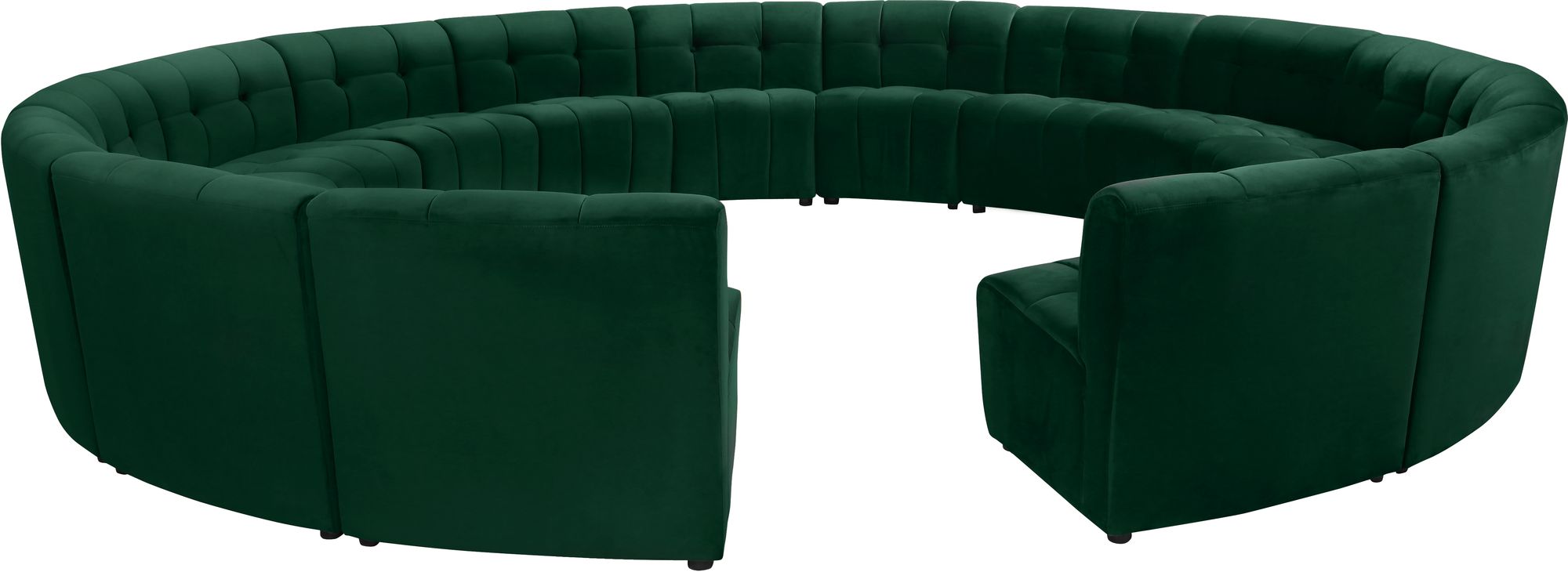 Limitless 173" 15-Piece Modular Velvet Sectional