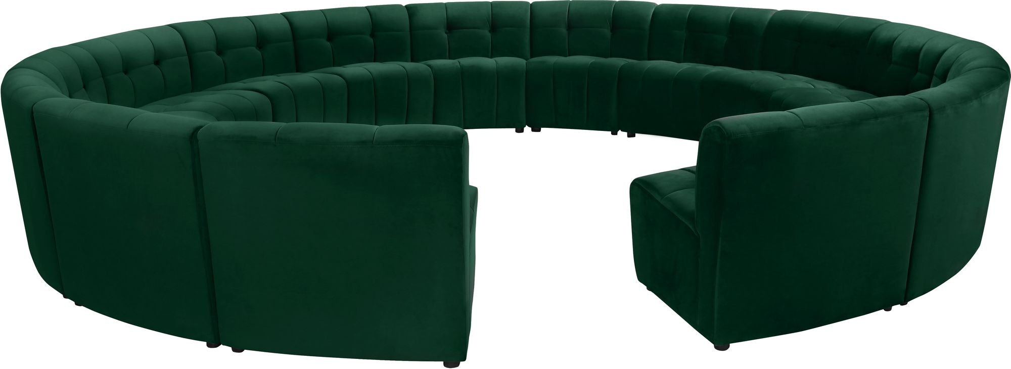 Limitless 173" 15-Piece Modular Velvet Sectional