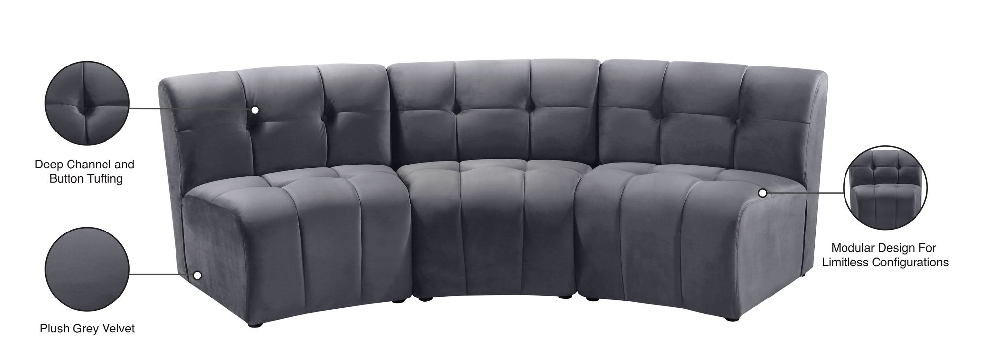 Limitless Modular Velvet Sofa