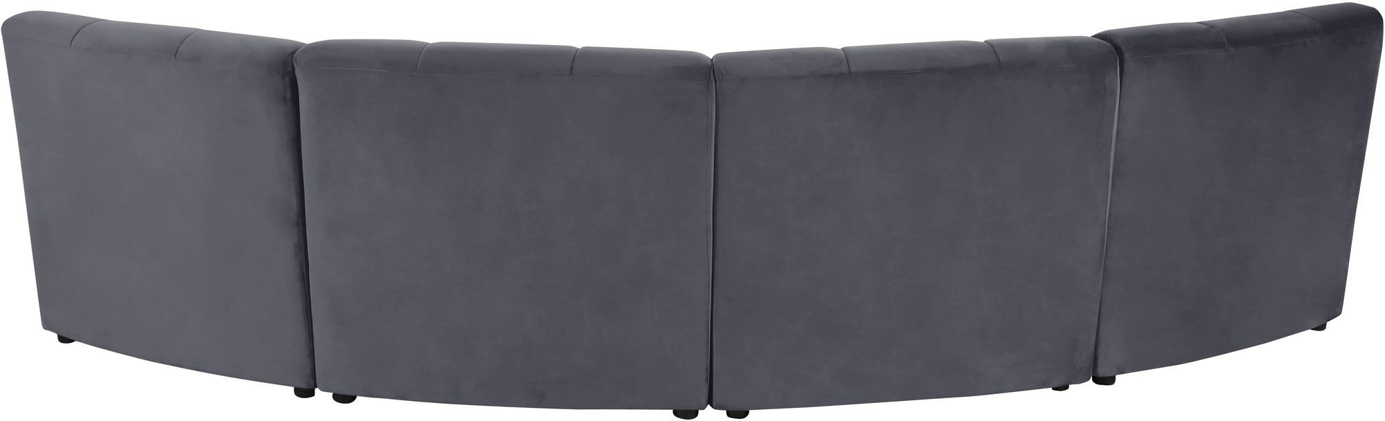 Limitless 123" 4-Piece Modular Velvet Sectional