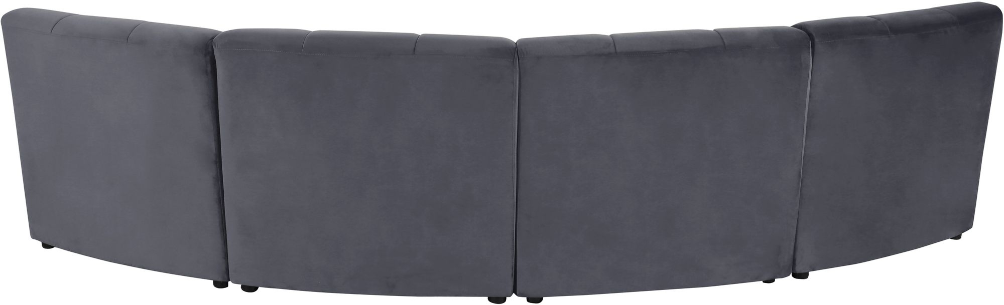 Limitless 123" 4-Piece Modular Velvet Sectional