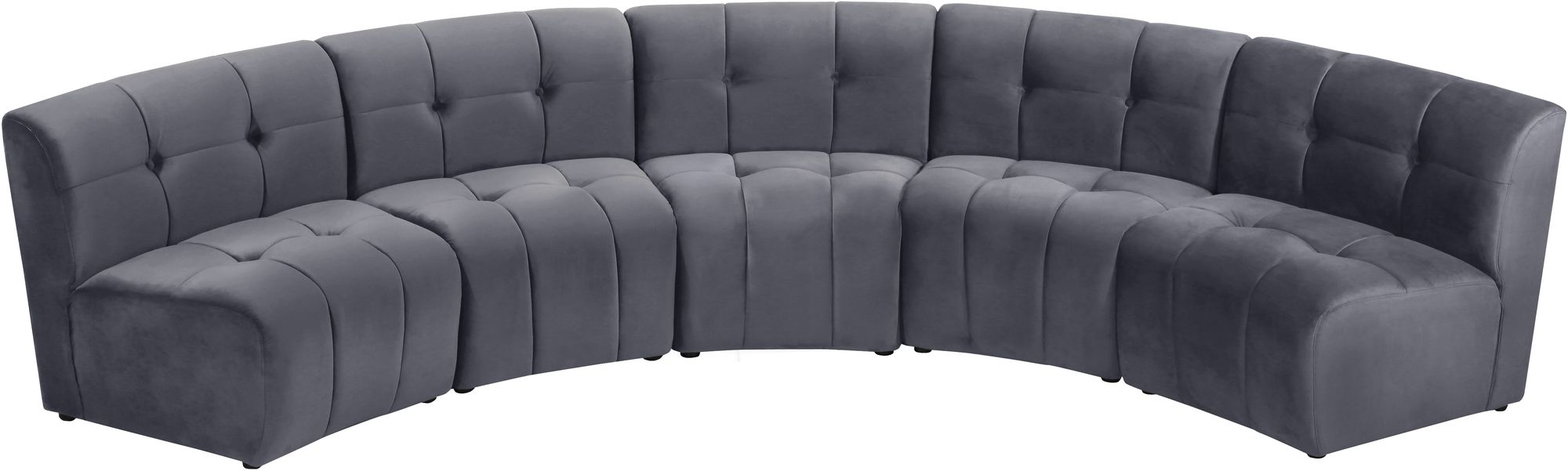 Limitless 145" 5-Piece Modular Velvet Sectional