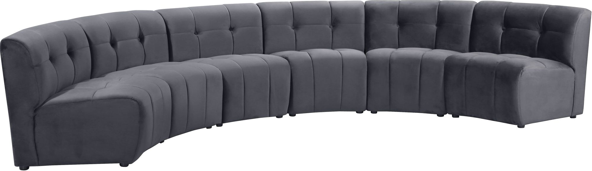 Limitless 161" 6-Piece Modular Velvet Sectional