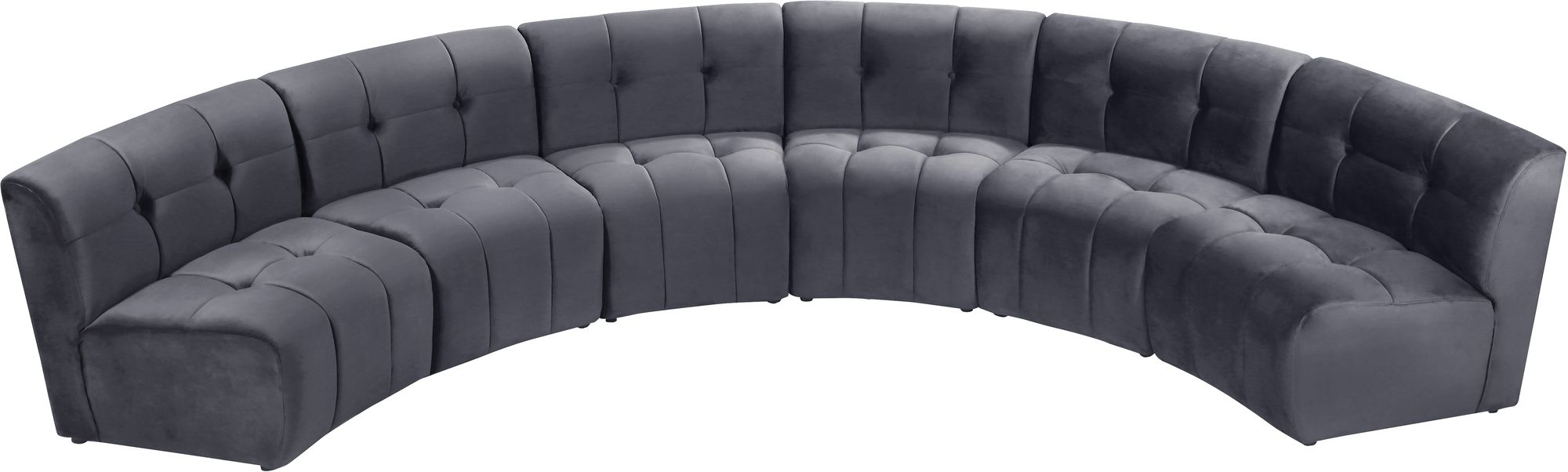 Limitless 161" 6-Piece Modular Velvet Sectional