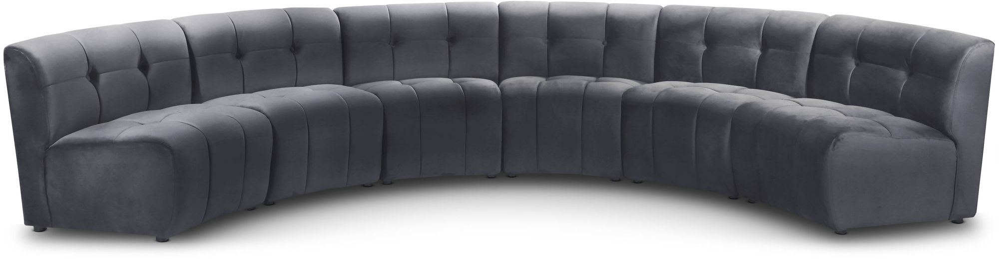 Limitless 161" 6-Piece Modular Velvet Sectional