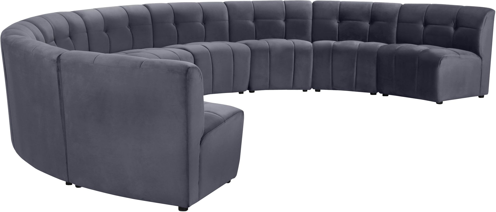 Limitless 173" 9-Piece Modular Velvet Sectional