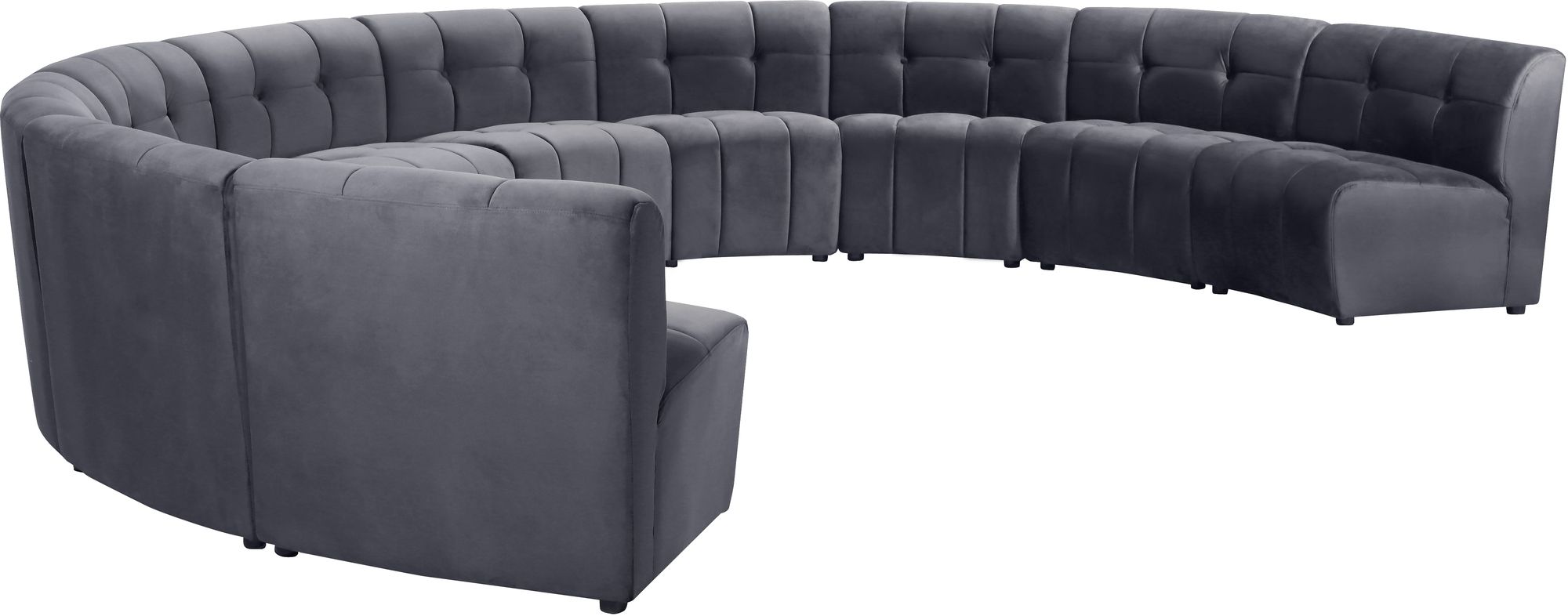 Limitless 173" 10-Piece Modular Velvet Sectional
