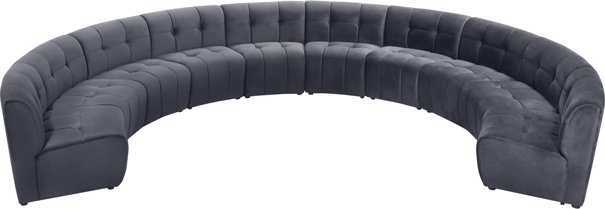 Limitless 173" 10-Piece Modular Velvet Sectional