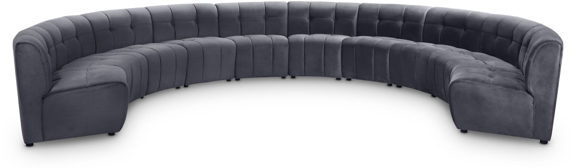 Limitless 173" 10-Piece Modular Velvet Sectional