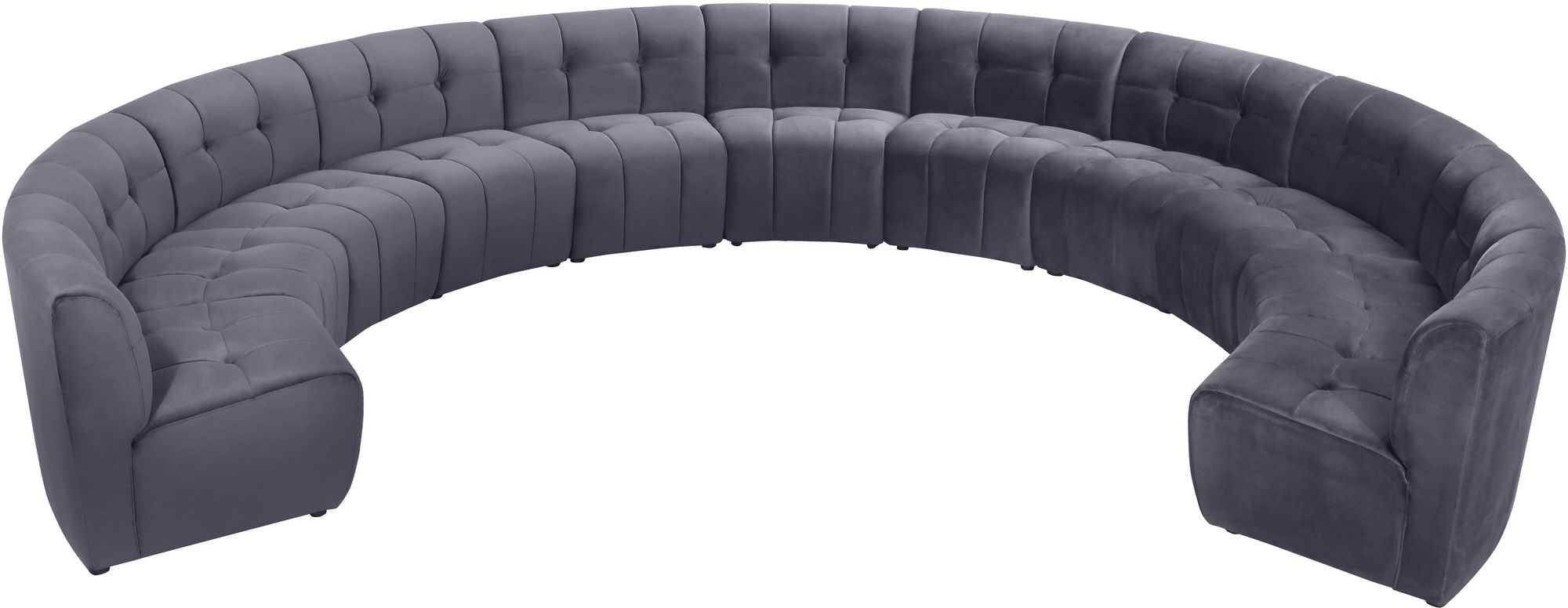 Limitless 173" 11-Piece Modular Velvet Sectional